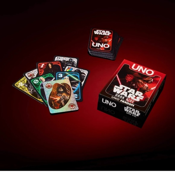 UNO Fandom Star Wars Dark Side Card Game with Foil Card NIB - Picture 2 of 9